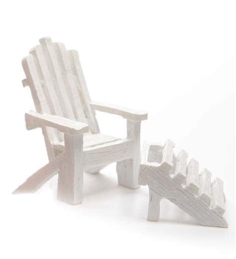 miniature fairy garden adirondack chair wood plowhearth