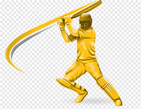 Cricket Player Swinging Bat Illustration Papua New Guinea National
