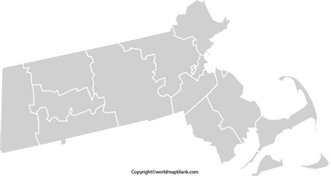 Blank Map Of Massachusetts Printable Massachusetts Map