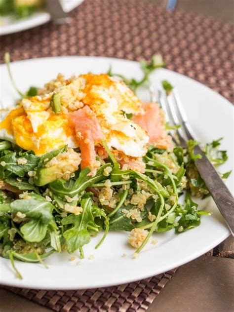 Savory Breakfast Quinoa With Eggs And Smoked Salmon Gf Df