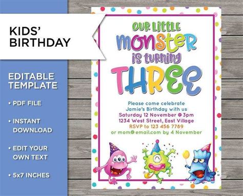 12 Year Old Boy Birthday Party Invitation Template Cards Design Templates