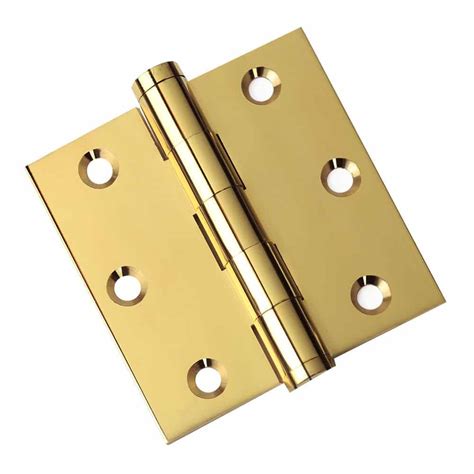 Door Hinge 3 X 3 Solid Brass Polished Brass Us3 Homebuilders Hardware