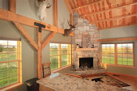 Stone Fireplace In A Barn Home Perfect Place To Relax Sand Creek