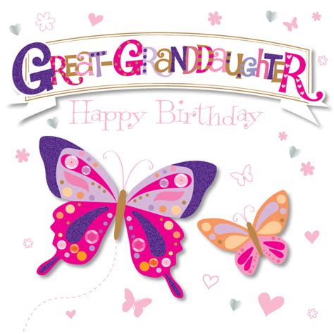 Great Granddaughter Happy Birthday Greeting Card Cards
