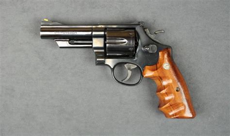 Smith And Wesson Model 25 5 Da Revolver 45 Colt Cal 4 Barrel Blue