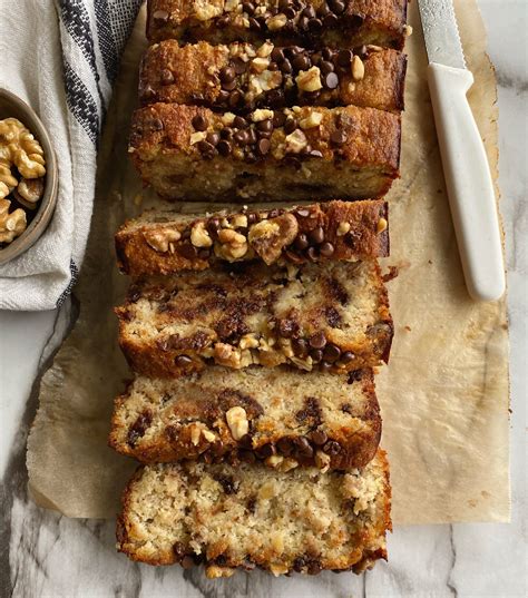 Gluten Free Chocolate Chip Walnut Banana Bread Something Nutritious