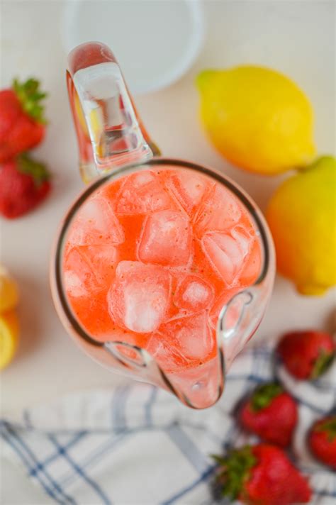 Sparkling Strawberry Lemonade Recipe Lifes Ambrosia