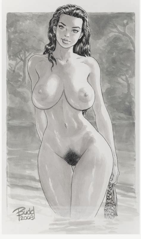 Nude Cavewoman By Budd Root In Red Raven S Collectionneur Comic Art Gallery Room