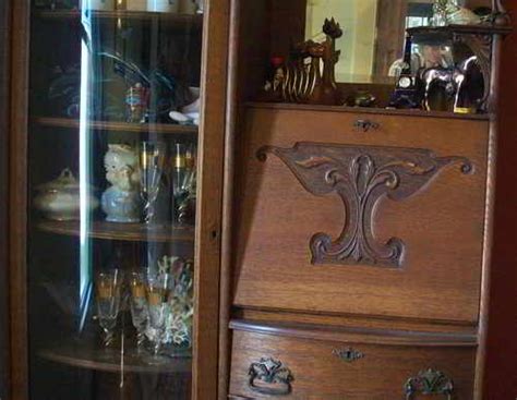 We did not find results for: Antique oak secretary with curved glass curio cabinet For ...