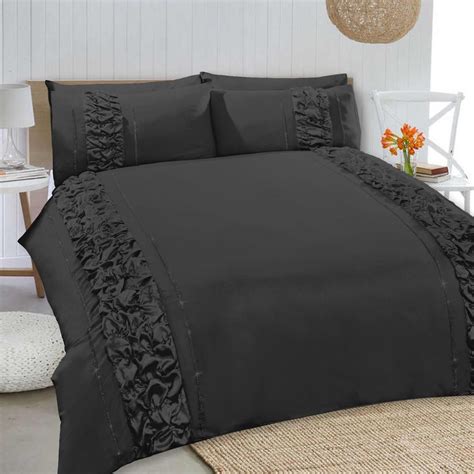 Dyed Smokey Black Bed Sheet Set Black Bed Sheets Black Bedding Bed