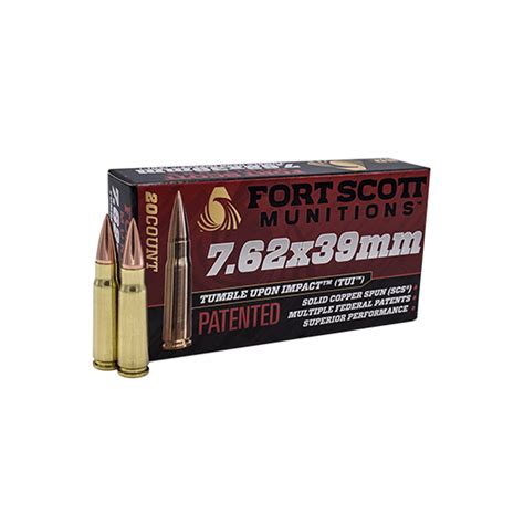 Fort Scott 762×39 Ammunition 117gr Tui Scs 20rd Box Liberal Tears