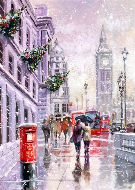 Jim Mitchell B Ben Snow London Painting Christmas Art