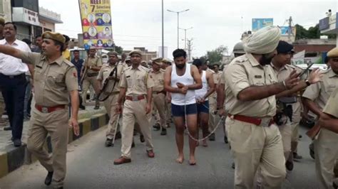 On Cam Rajasthan Cops Parade Semi Nude Goons In Public City