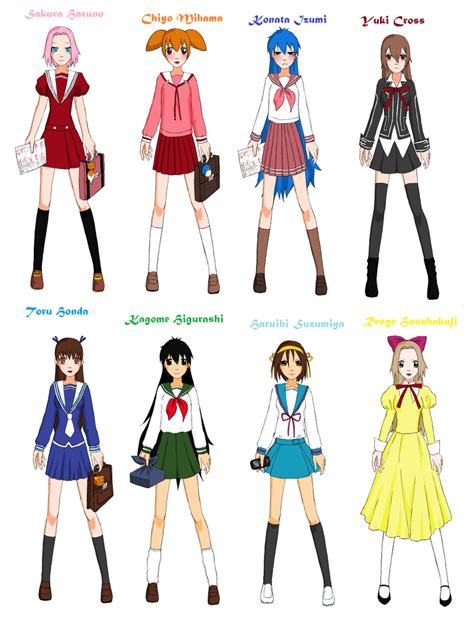 Anime School Uniforms By Shokka Chan On Deviantart