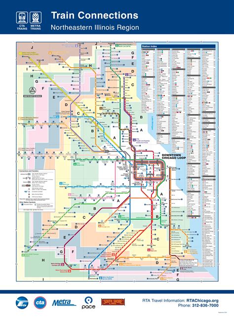 Map Of Chicago Transport Transport Zones And Public Transport Of Chicago