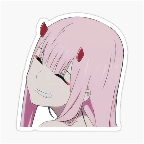 Zero Two Smiling Darling In The Franxx Sticker For Sale By Humble