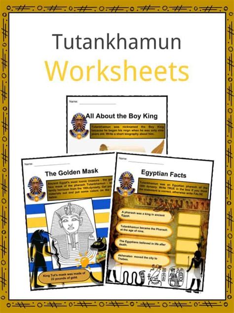 Tutankhamun Facts And Worksheets Tutankhamun King Tut Facts Worksheets