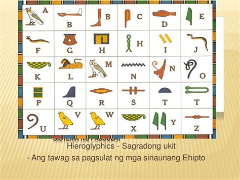 Tawag Sa Sinaunang Sistema Ng Pagsulat Ng Mga Egyptian Pagsulatizen