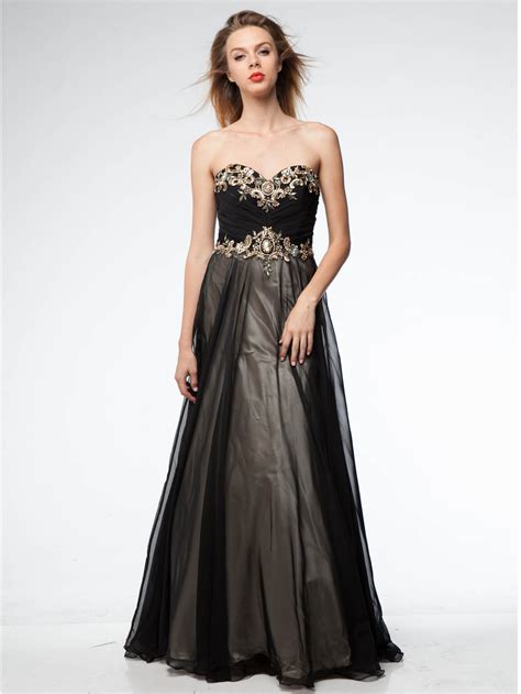 Black And Gold Prom Gown Sung Boutique La