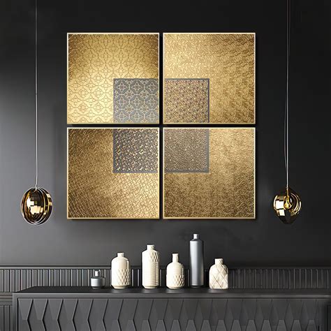 Luxury Posters Wall Art Modern Nordic Abstract Geometric Abstract Gold