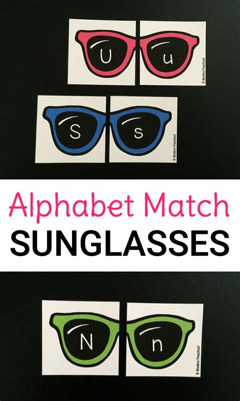 free alphabet match sunglasses