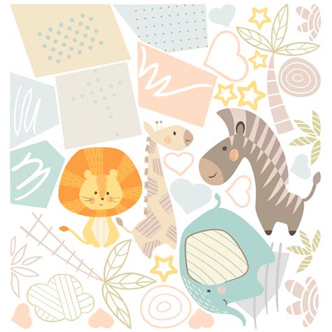 Wall Decals Scandinavian Animals From The Savannah Wall Decals Wall