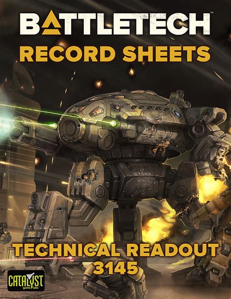 Battletech Record Sheets 3145 Catalyst Game Labs Battletech