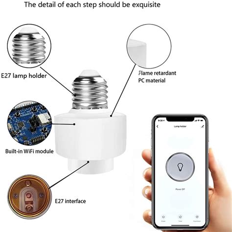 1X(10 Pack Tuya Smart Life Wifi Smart Light Bulb Socket ...