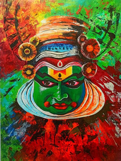 Kathakali Painting South Indian Art Original Painting Etsy