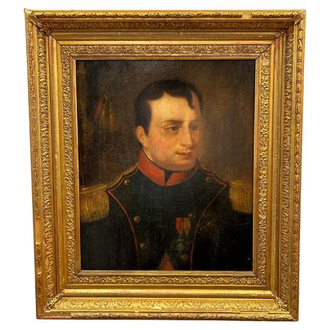 French Oil On Canvas Portrait Of Napoleon Bonaparte At 1stdibs