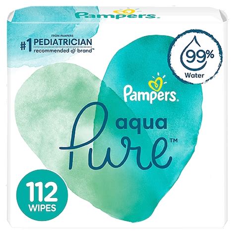Pampers Aqua Pure Wipes 2 Pack 112 Count
