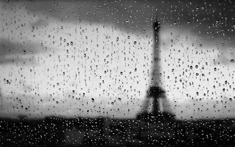Eiffel Tower Rain Glass Wet Condensation Depth Of Field Rain