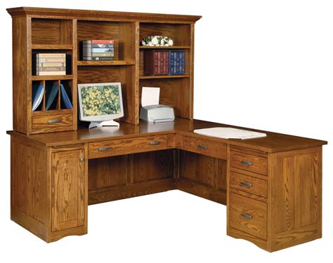 Mission Computer Desk Amish Solid Wood Desks Kvadro Furniture