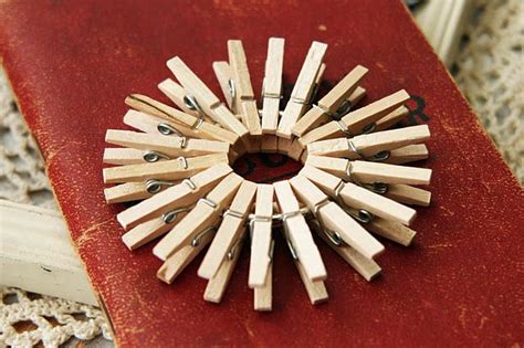 Miniature Clothespin Wreath Simple Project To Do With Small Children
