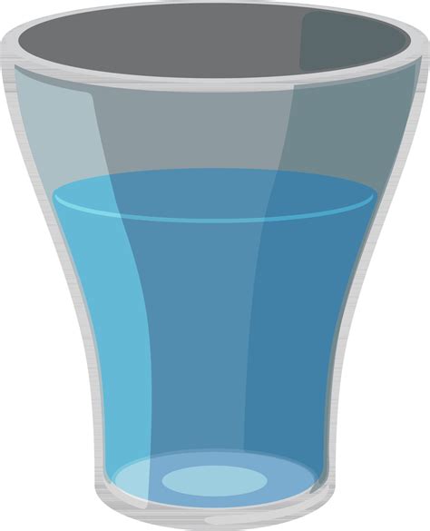 Half Filled Glass With Blue Color Liquid 24326343 Vector Art At Vecteezy