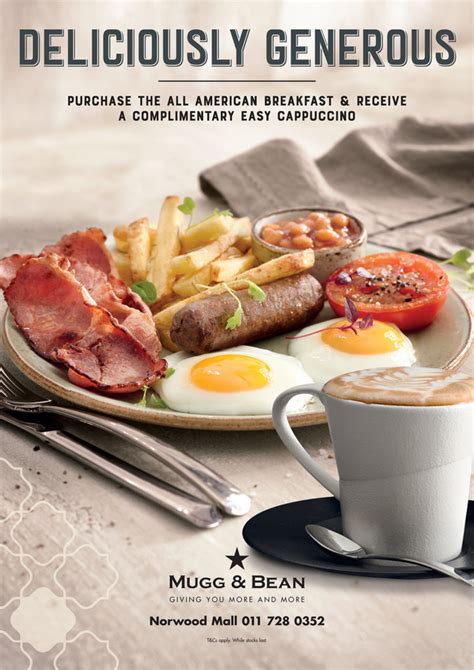 This opens in a new window. Mugg & Bean Breakfast & Cappuccino - Norwood Mall