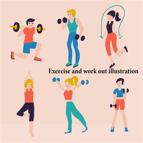 Draw Unique Exercise Yoga Fitness Illustrations For All By Syedatta1