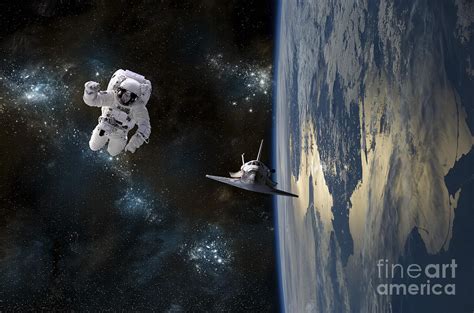 An Astronaut Drifting In Space Photograph By Marc Ward Fine Art America