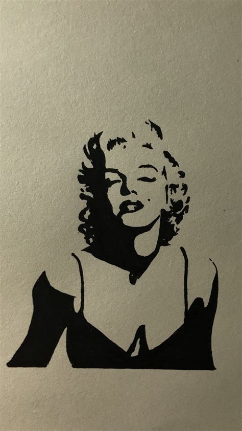 Stencil Art Of Marilyn Monroe