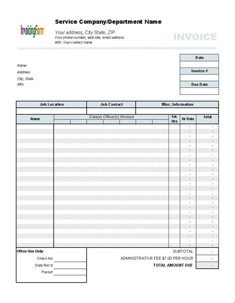Free Handyman Contractor Invoice Template Word Pdf Eforms 28