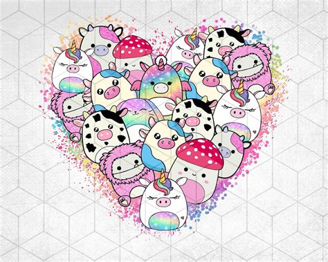 Cute Heart Squishmallow Sublimation Design Love Squishmallow Etsy Uk