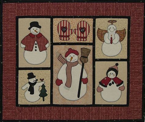 Free Snowman Applique Patterns In This Wall Quilt The Snowmen Were