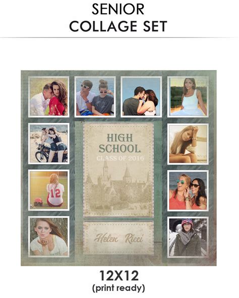 Helen Senior Collage Photoshop Template Photography Photoshop Template