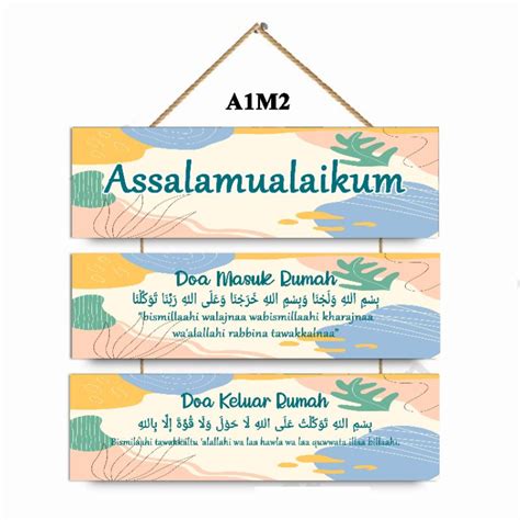 Jual Wall Decor Hiasan Dinding Gantungan Pintu Gantungan Assalamualaikum Gantungan Doa Masuk