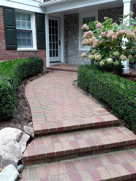 Brick Paver Front Porch And Walkway Porches And Walks Pinterest
