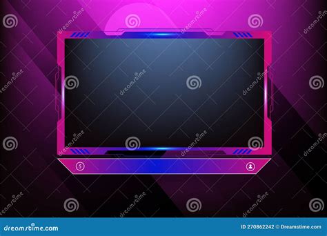 Live Streaming Overlay Decoration With Girly Pink And Blue Color Shade