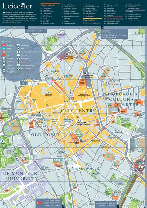 City Map Visit Leicester