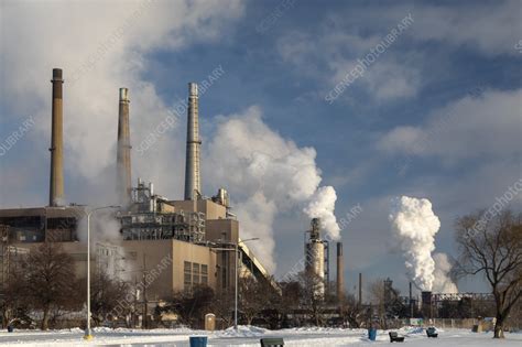 Coal Fired Power Plant Michigan Usa Stock Image C0554329