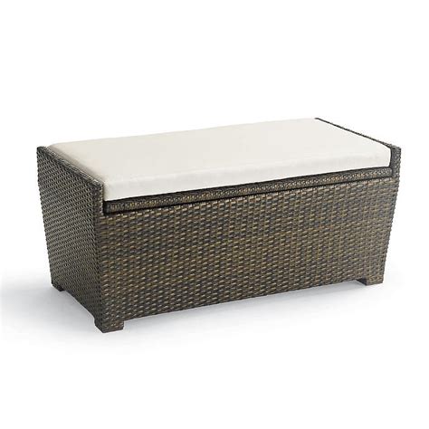 Tapered Wicker Storage Bench Frontgate