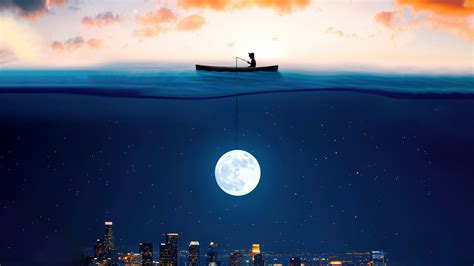 1920x1080 Resolution Catching The Moon In Ocean 1080p Laptop Full Hd